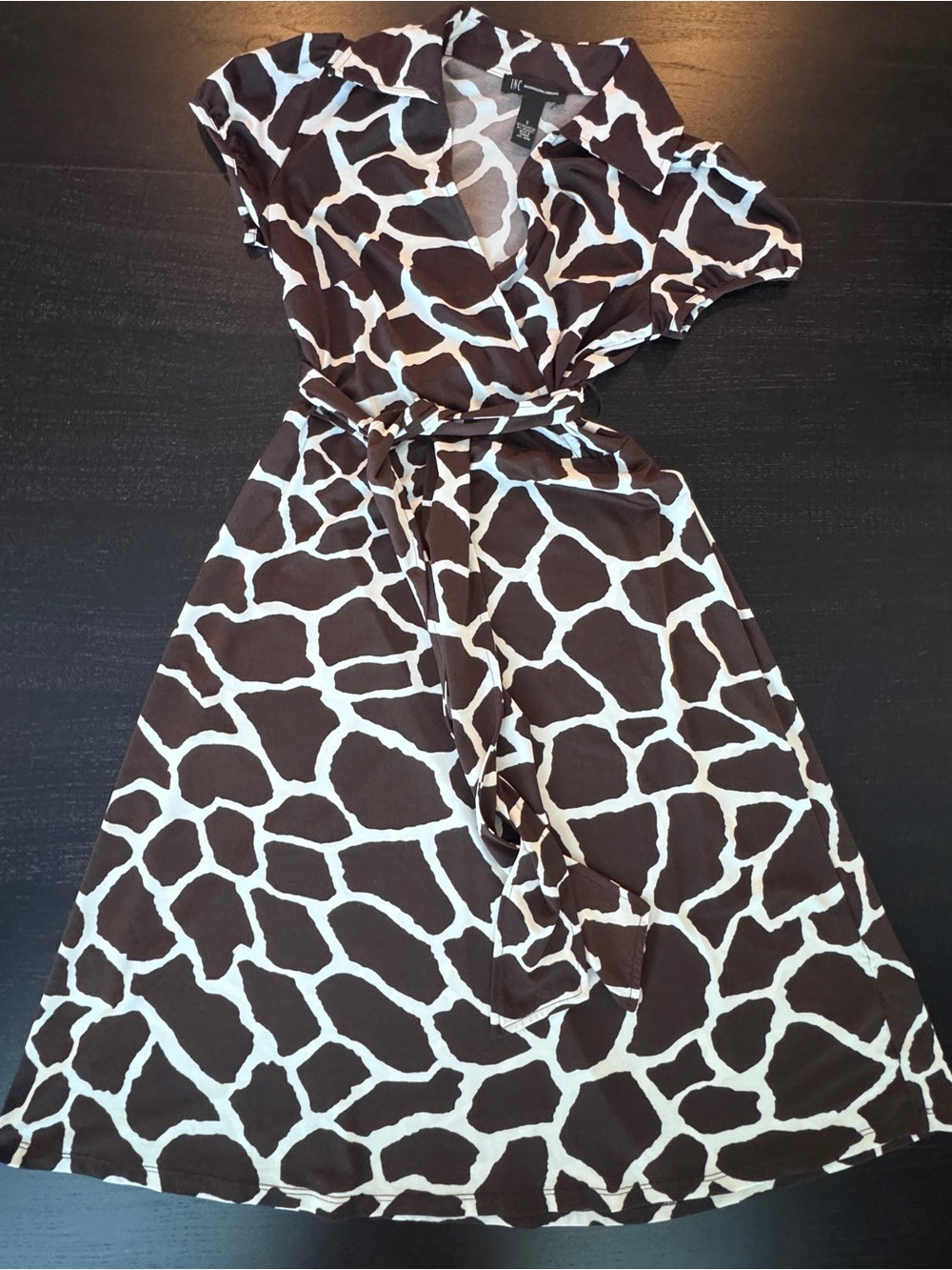 INC Giraffe Print Wrap Dress